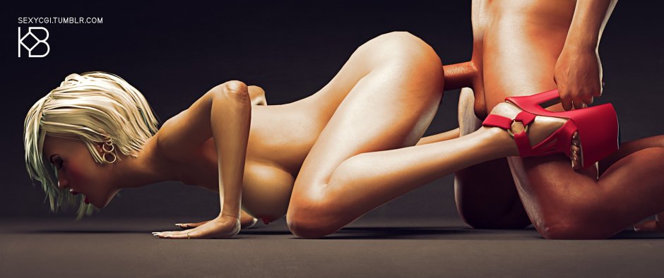 Naked butt on a black background
