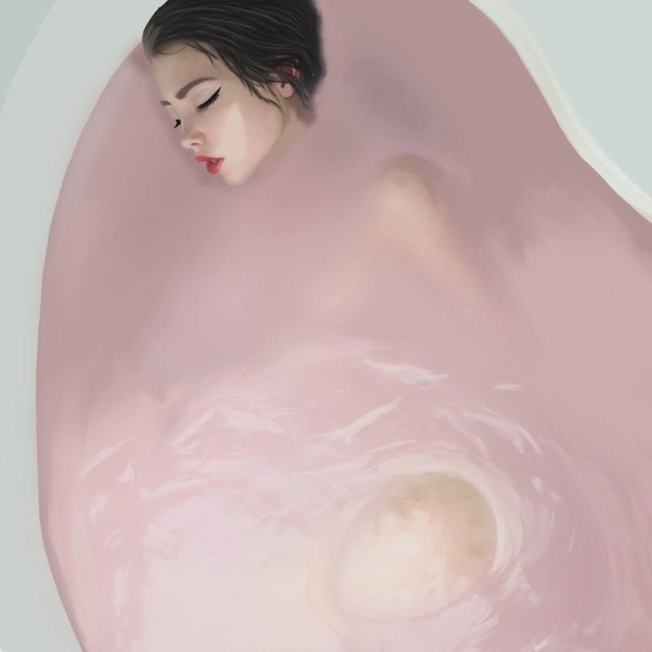 Girl with a glass on Rudy