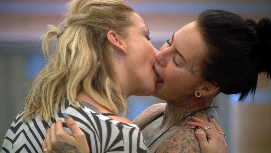 Passionate kiss of two girls