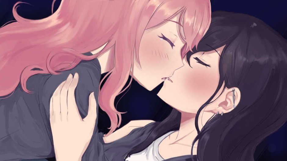 Kiss between women