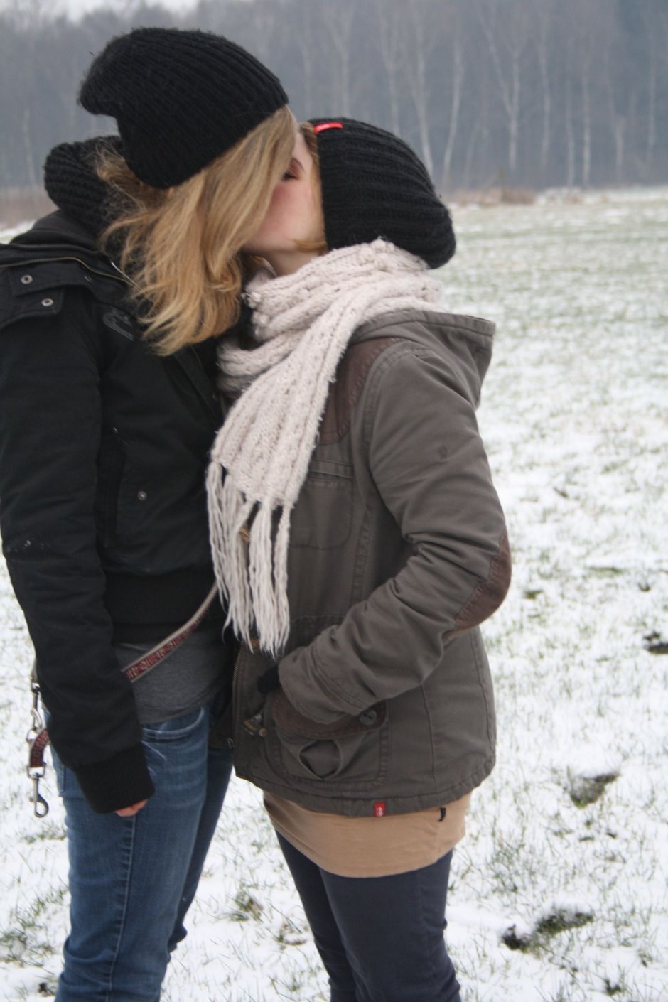 LGBT girls in winter