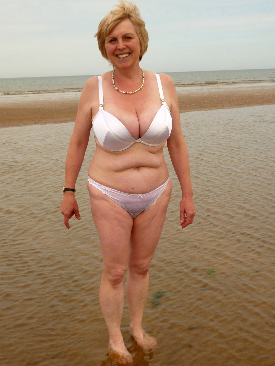 Elderly women topless