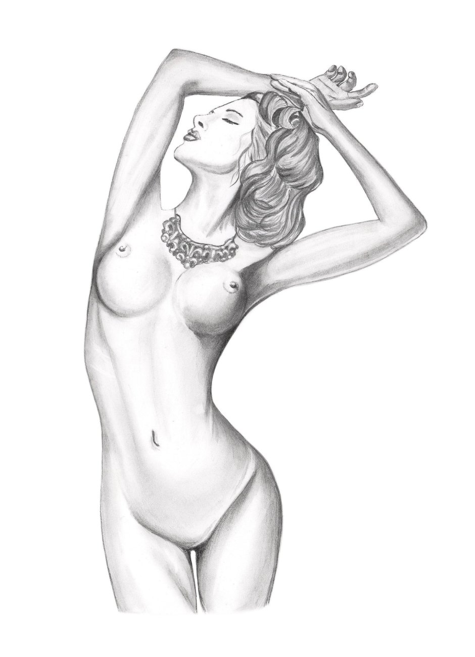 Erotic drawings with a pencil
