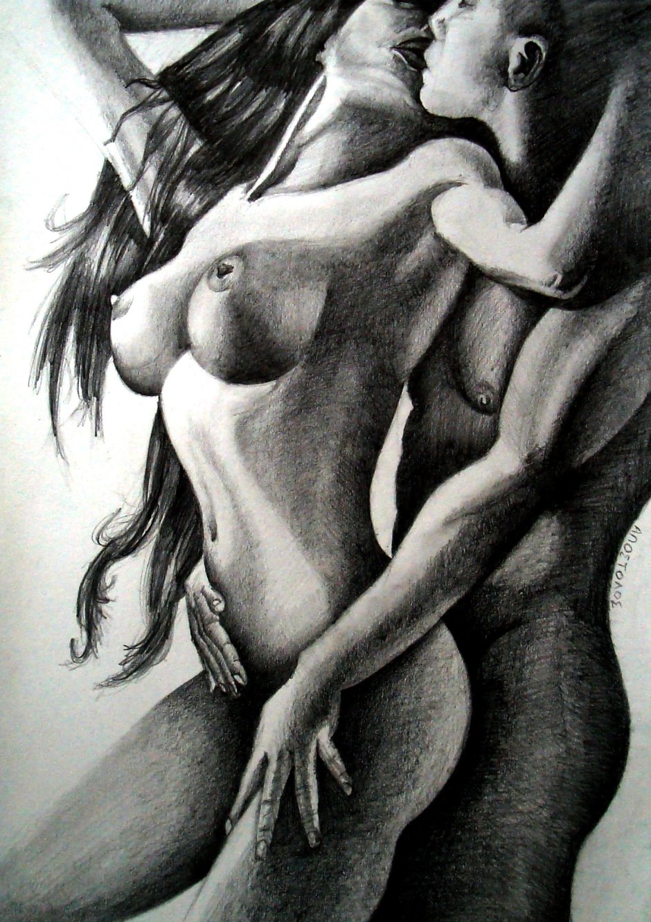 Modern graphics of nude