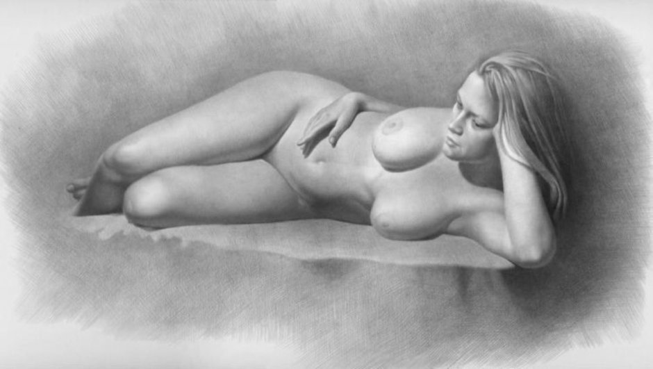 Lesbian drawings with a pencil