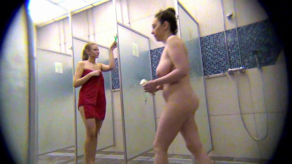 Hidden camera in women's shower