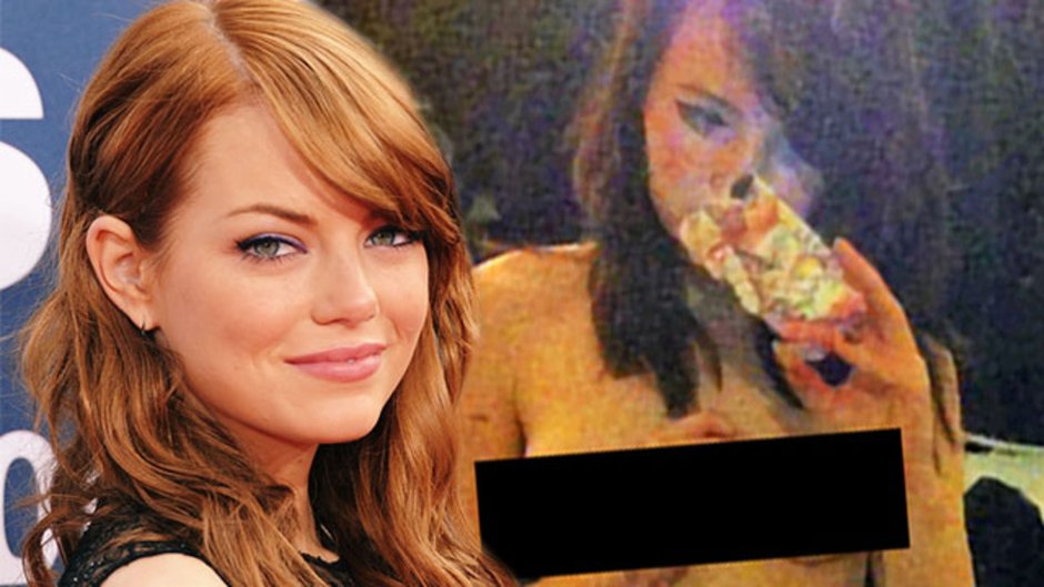 Emma Stone bed stage