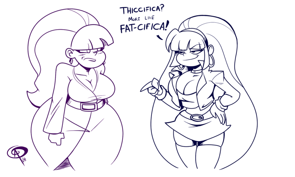 Sketches of full girls