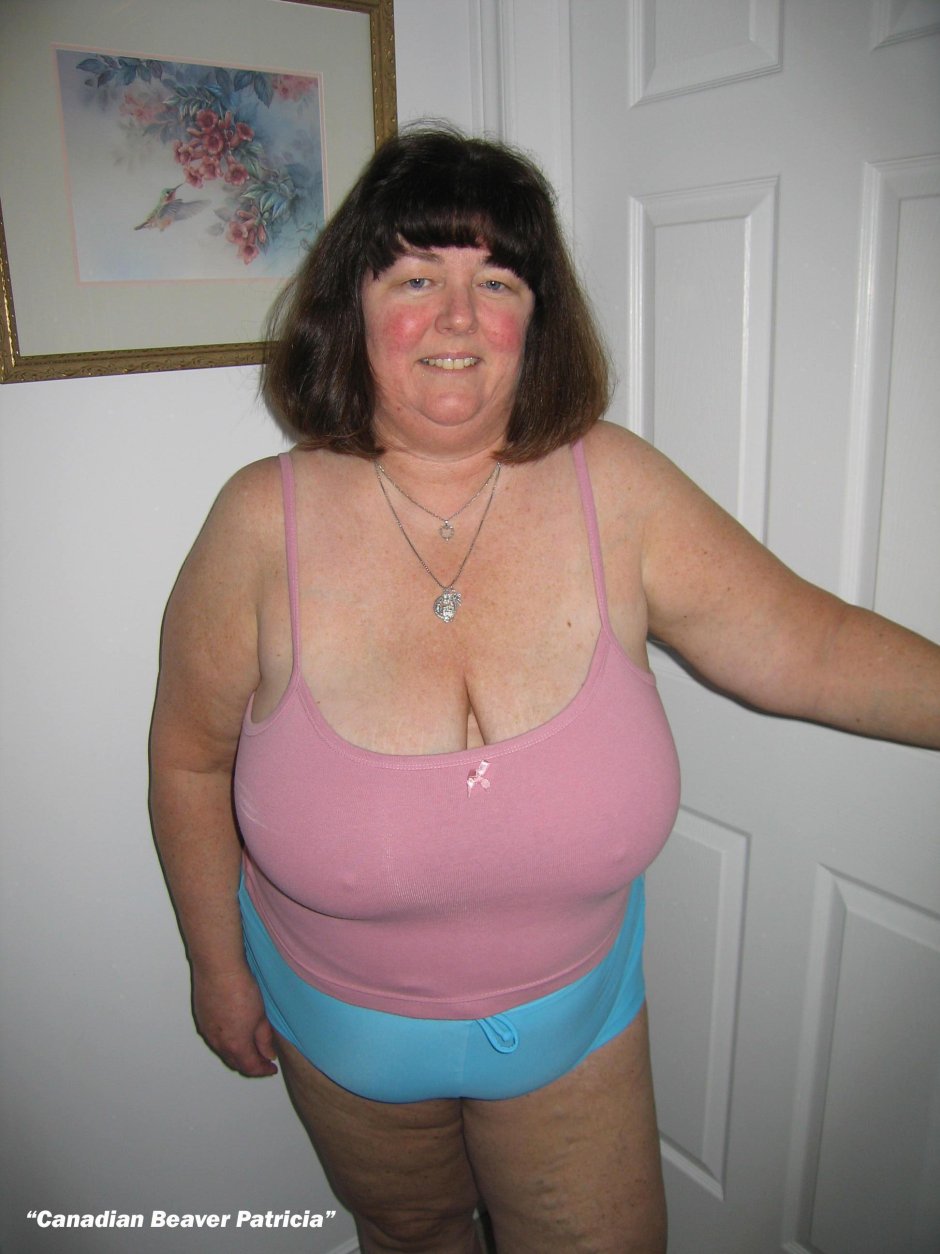 Huge boobs of the elderly