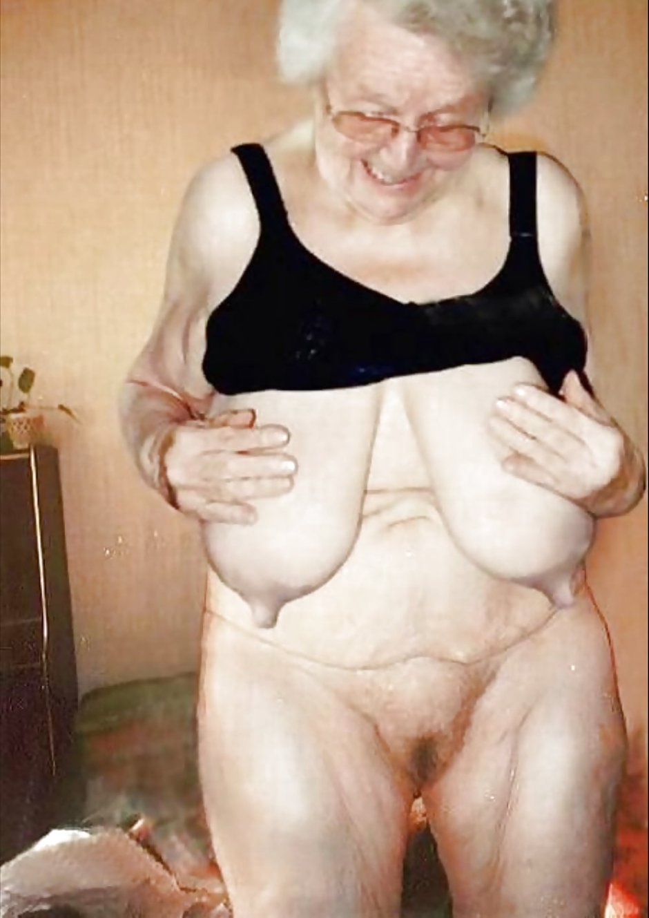 Tits of an old decrepit grandmother