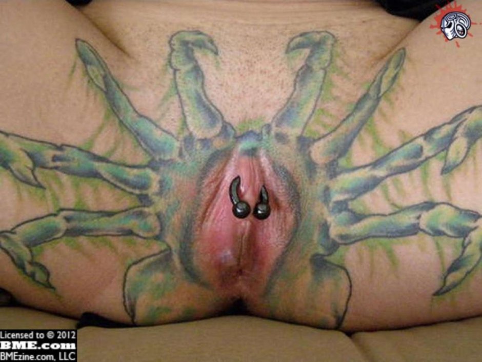 Intimate tattoos on genitals