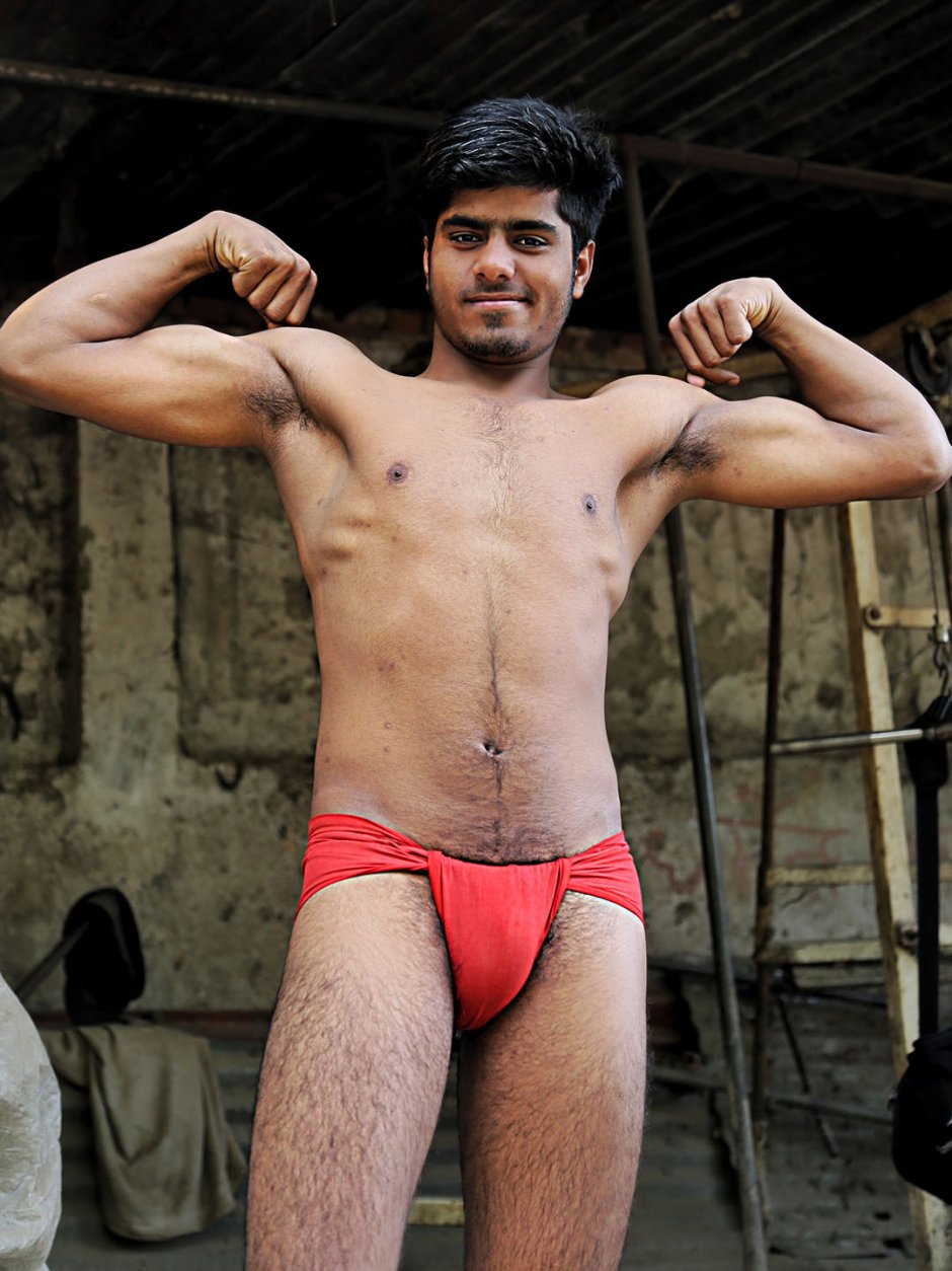 Hindu in shorts