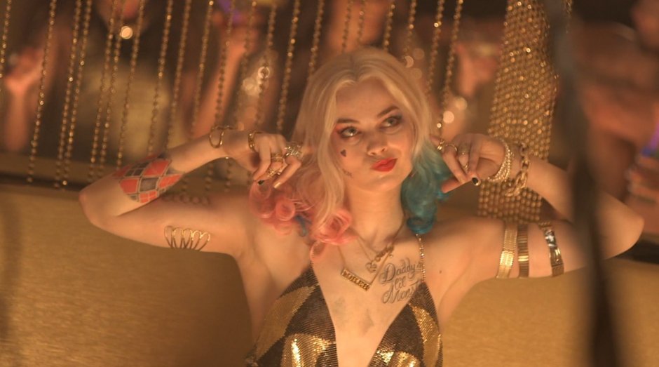 Harley Quinn in the club Suicide Squad