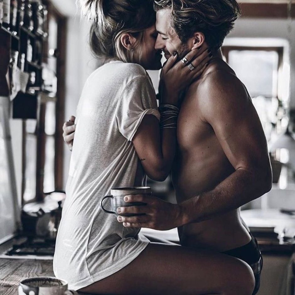 Naked beauties with men