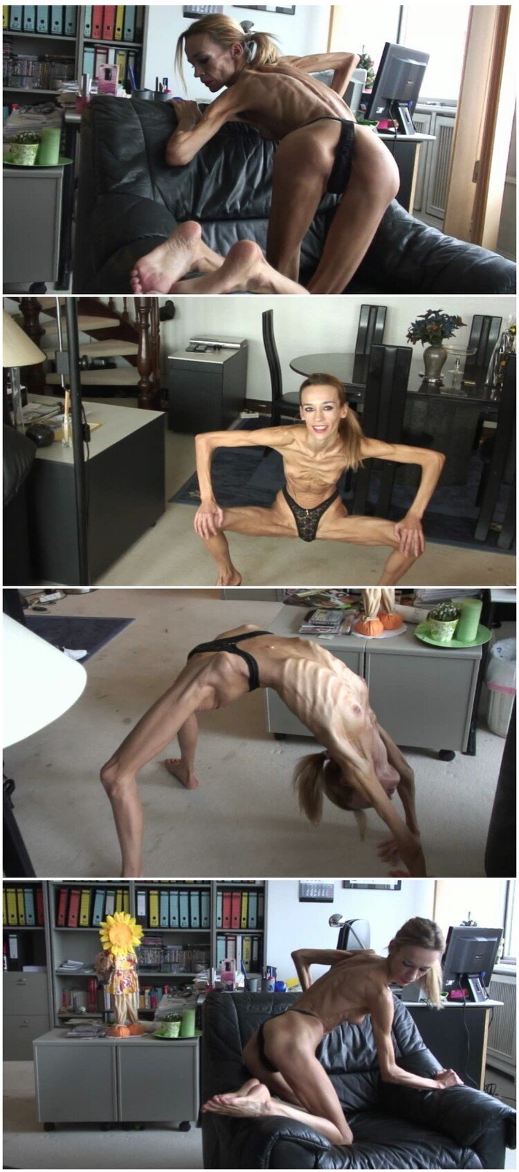 Naked thin anorexica