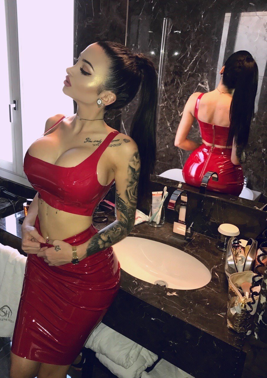 Girls in liquid latex
