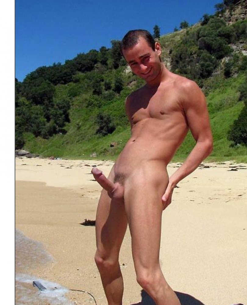 Guys with big dicks on the beach