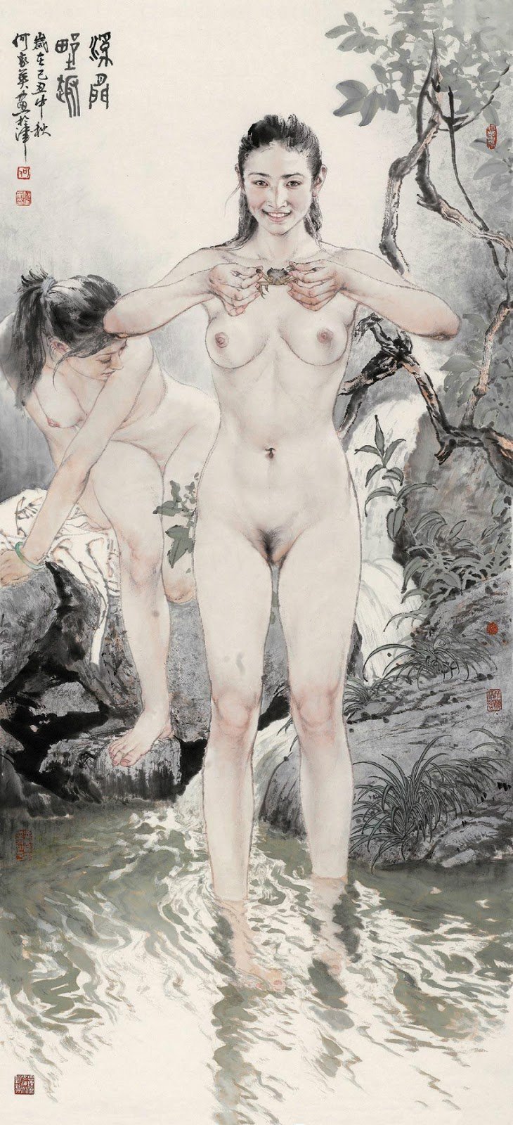 Naked Asian students