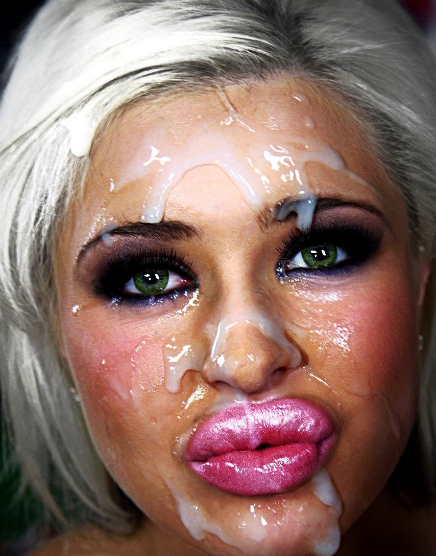 A huge cock cums on the face