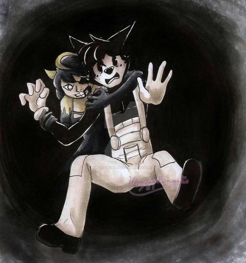 Comic Bendy gold ink
