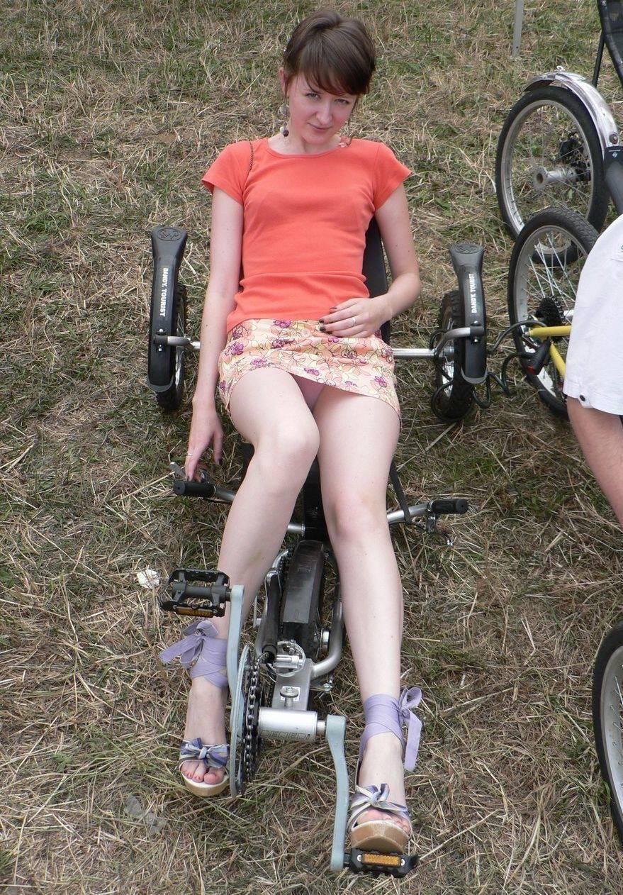Ass girl's ass on a motorcycle