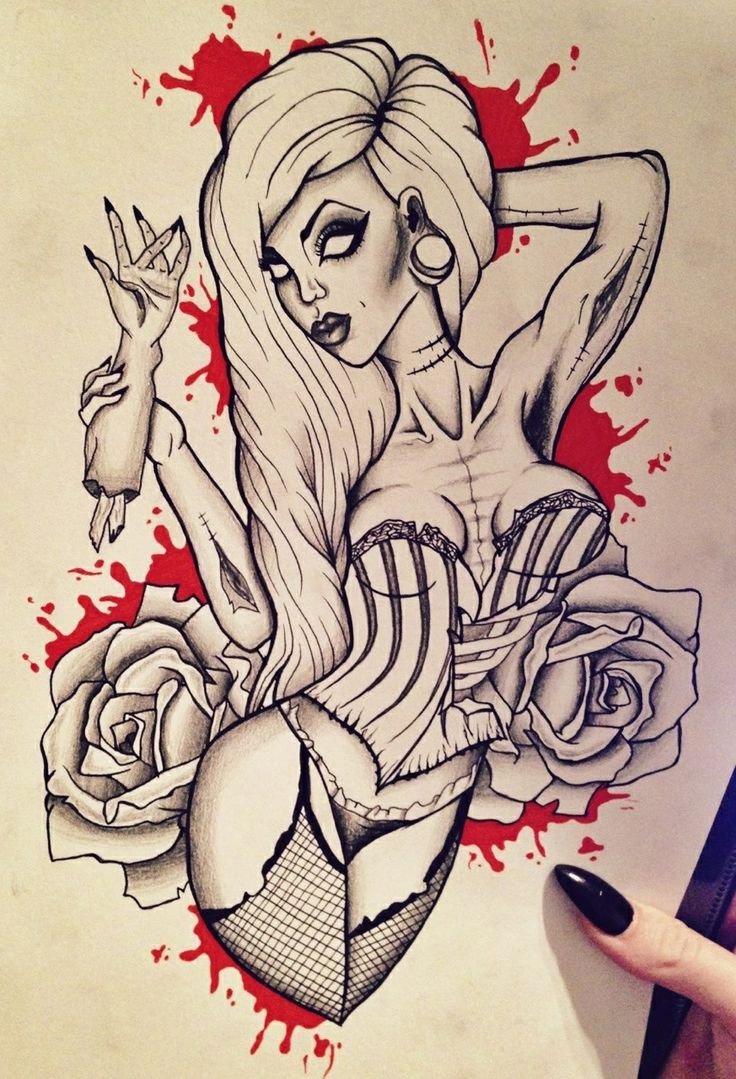 Tattoo sketches for girls erotic