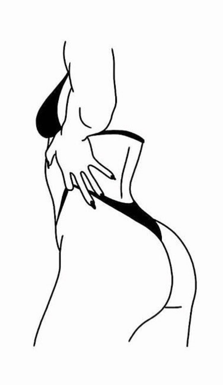 The silhouette of the female body