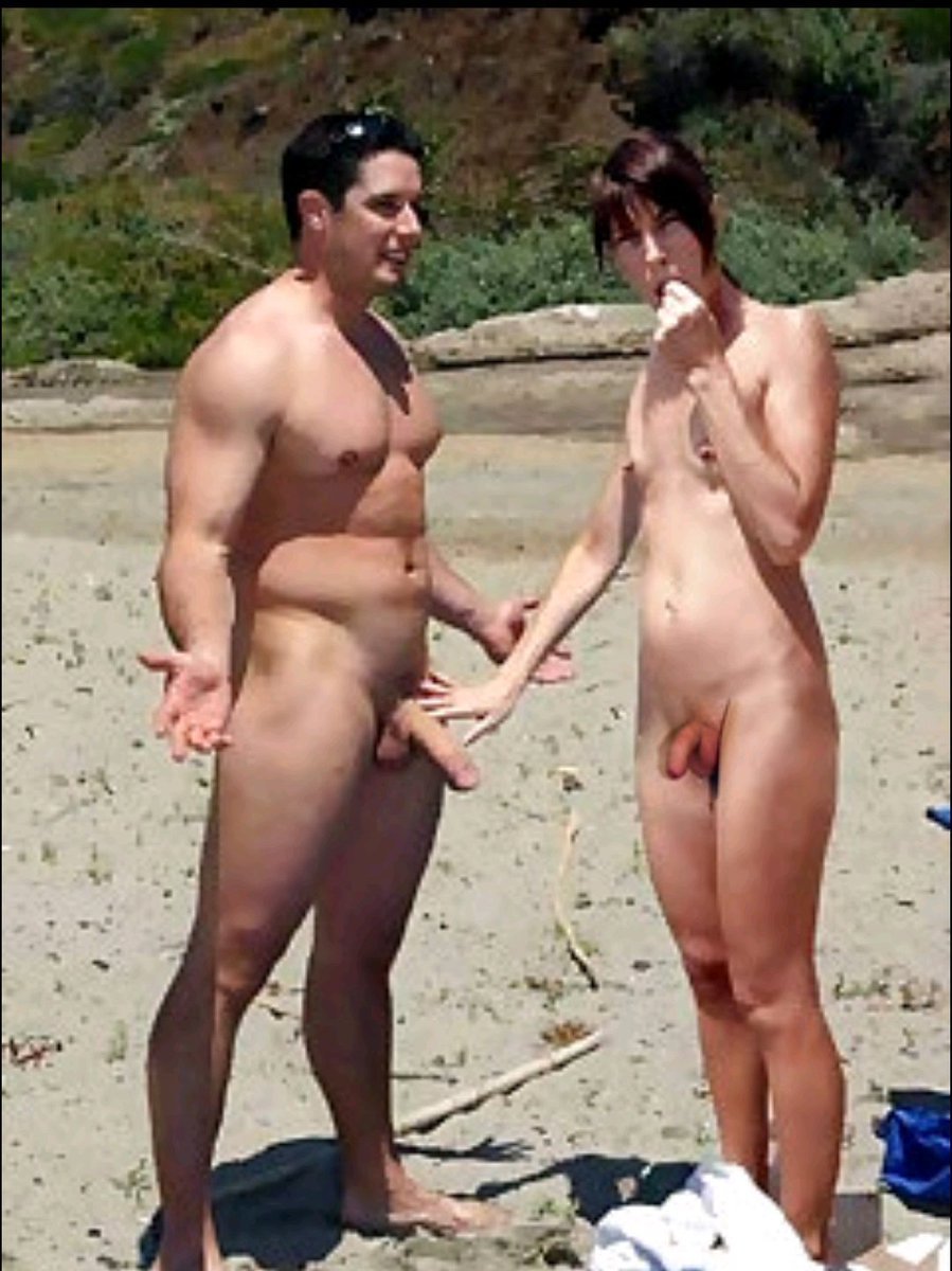 Erection on a nudic beach