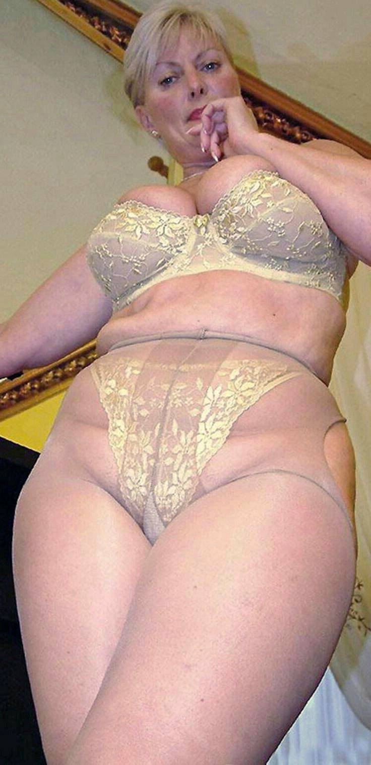 Hairy fat women in panties