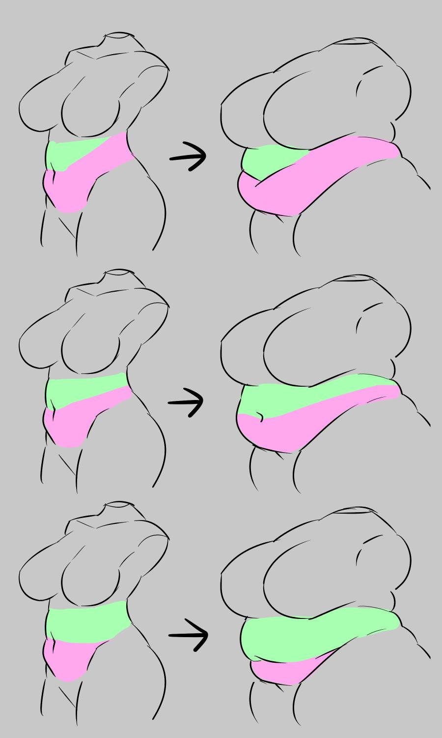 Drawing a female breast