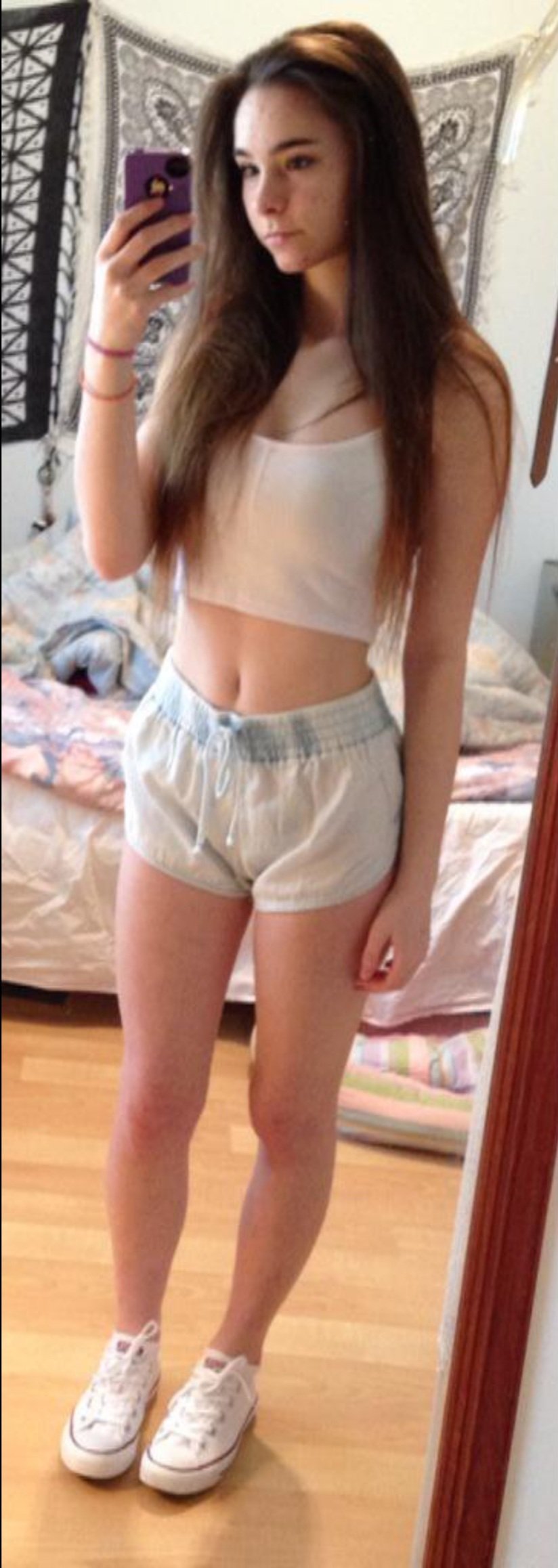 Mikhalina in the underwear drain