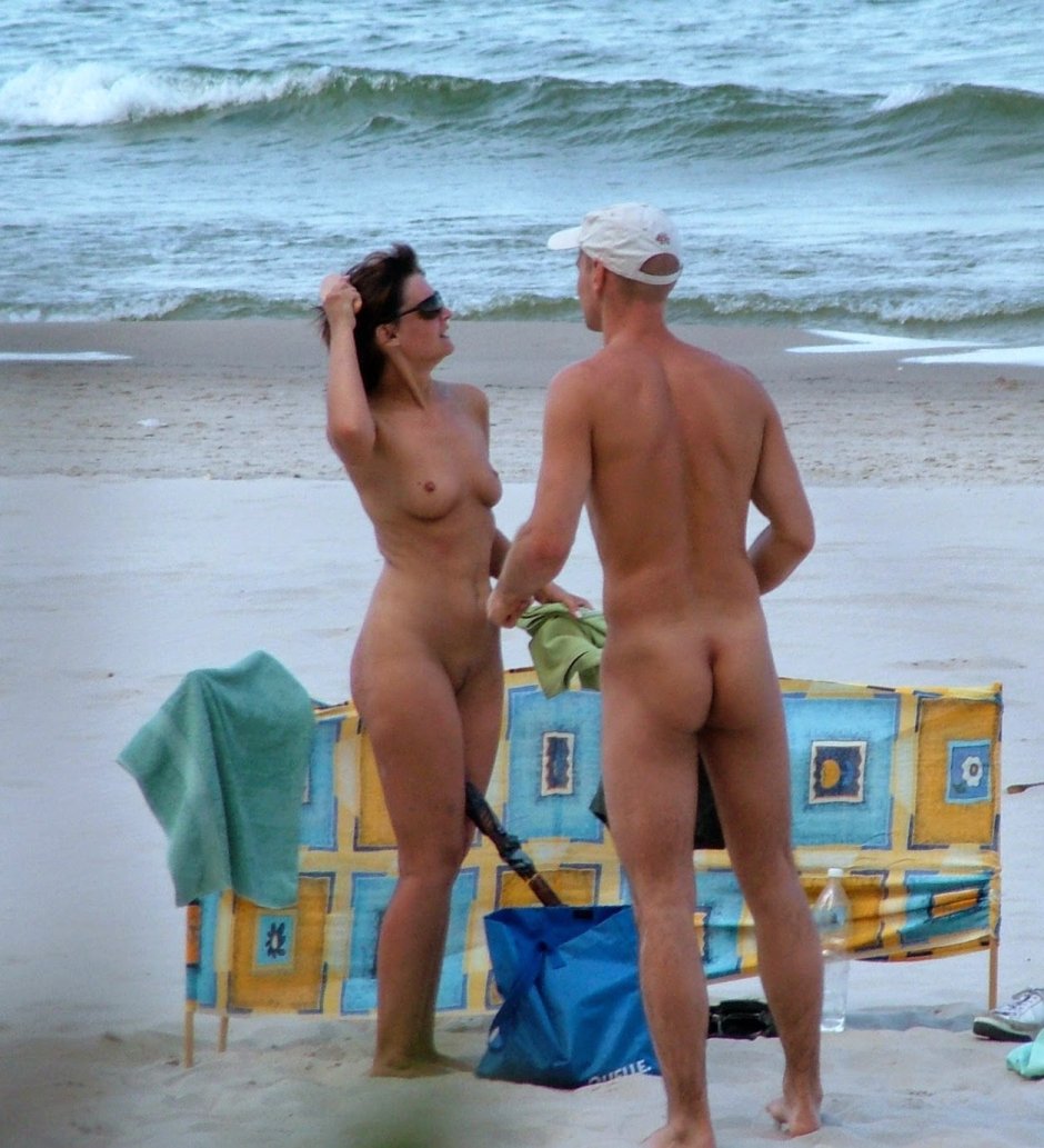 Naked families on a nudisk beach