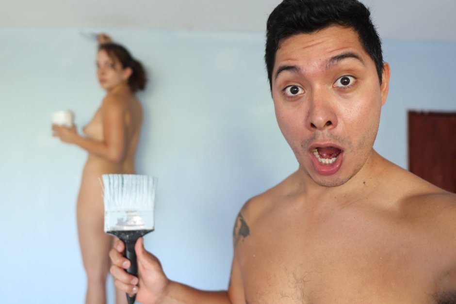 Male nudism of community recording