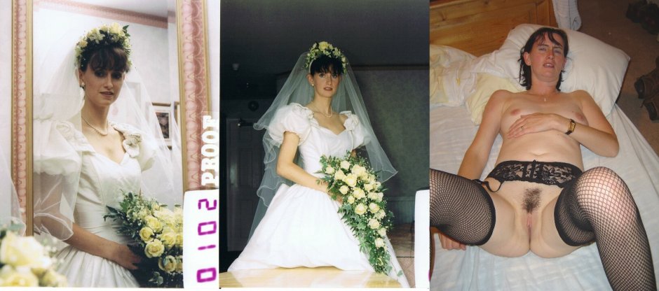 The naked bride is dressed