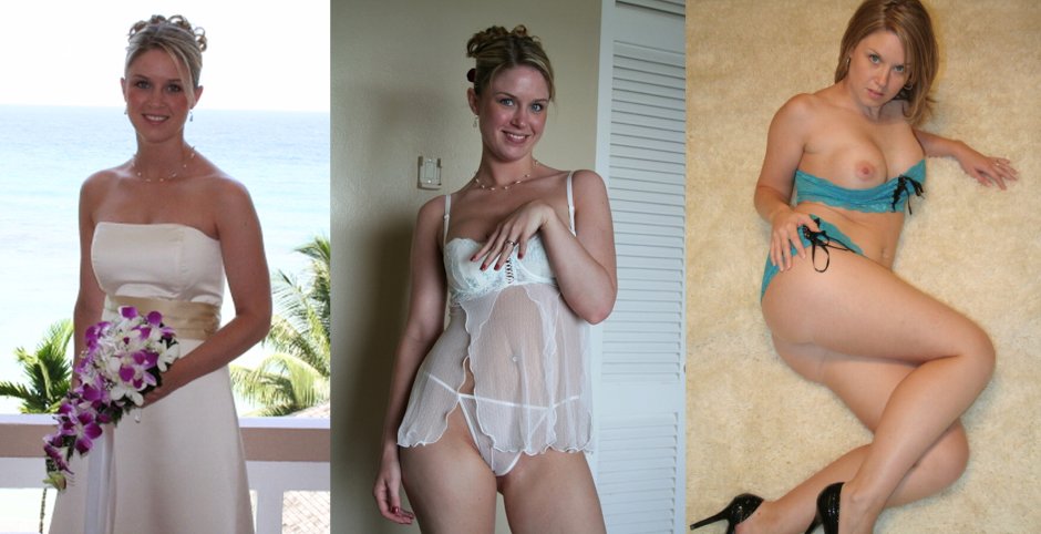 Thin Dressed undressed bride