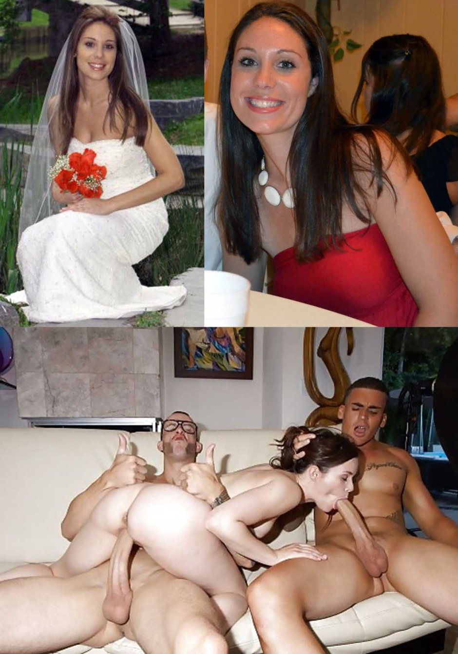 Naked wife after the wedding