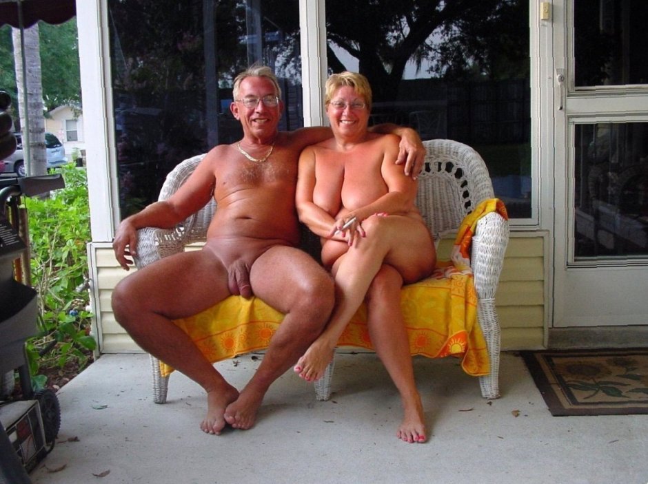 Mature swingers in nature