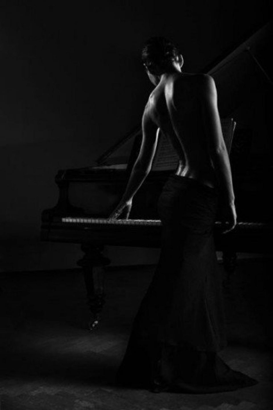 Girl and piano