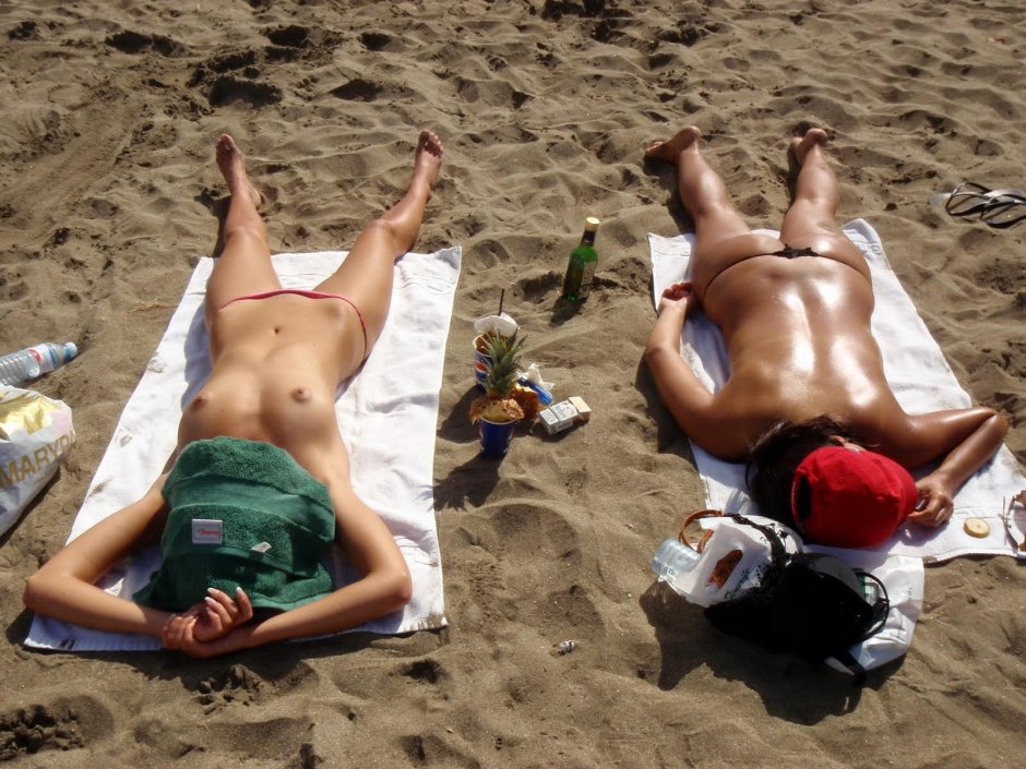 Young girl sunbathing barely sleeping