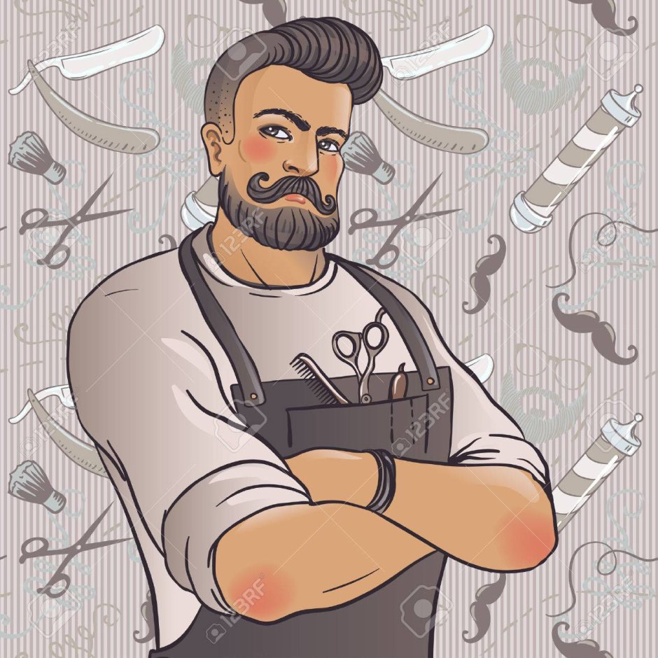 Cartoon barber