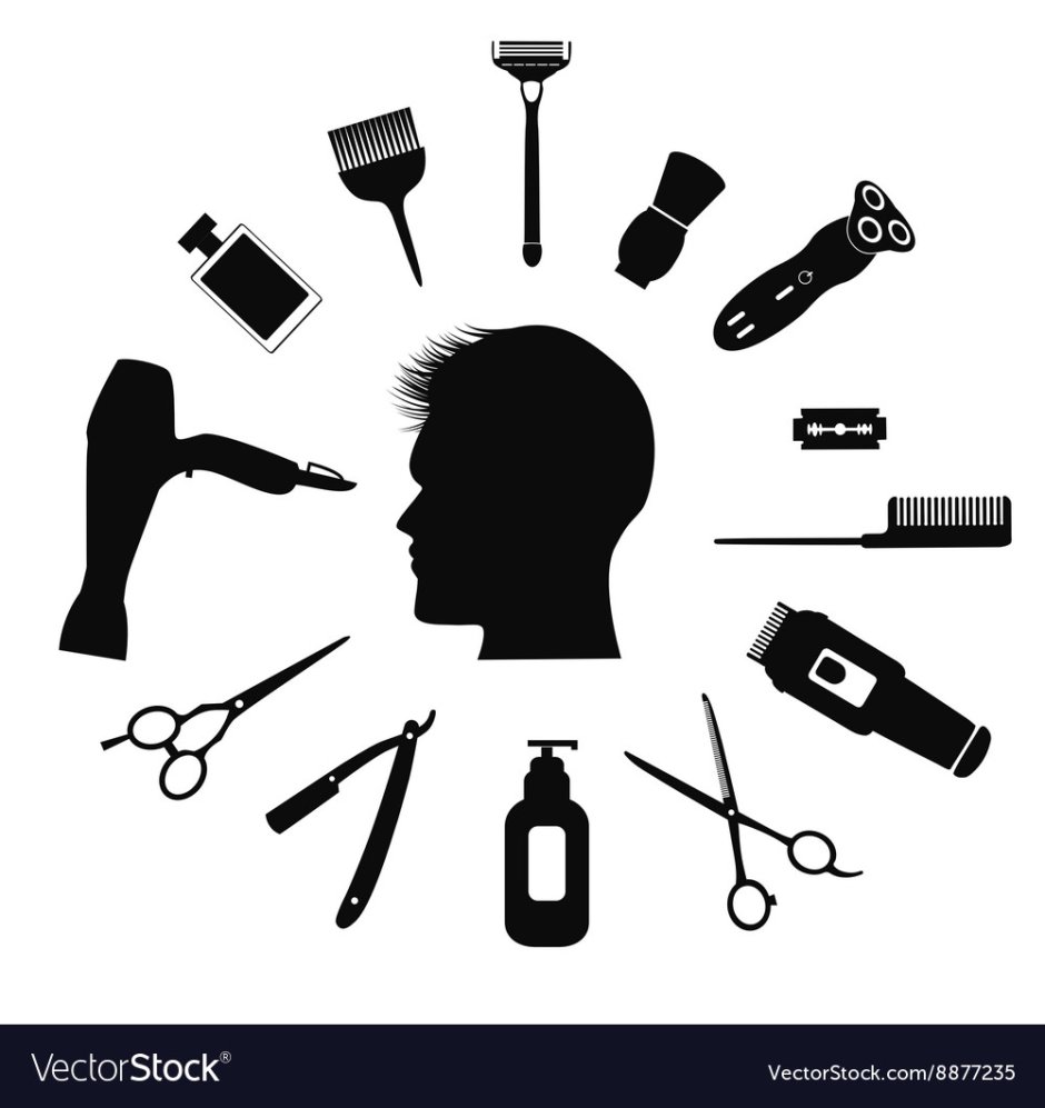 The attributes of the hairdresser
