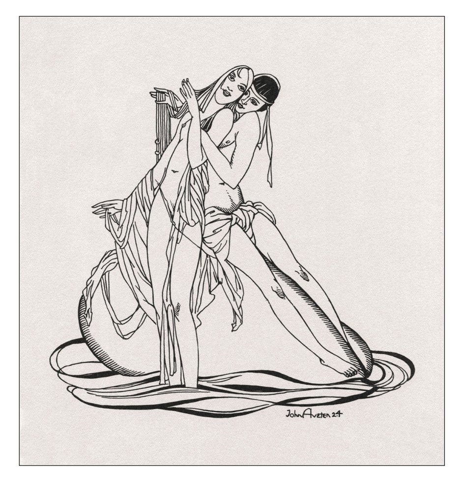 Drawing in love with a pencil
