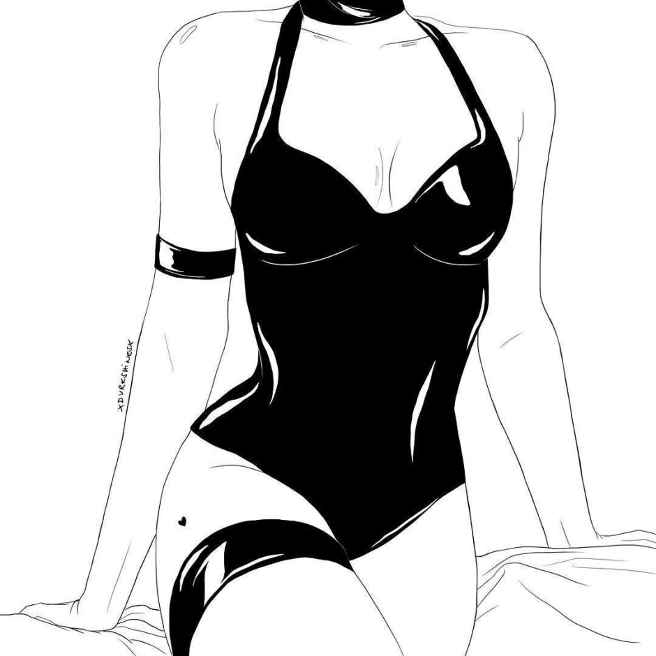 Girl sketch minimalism