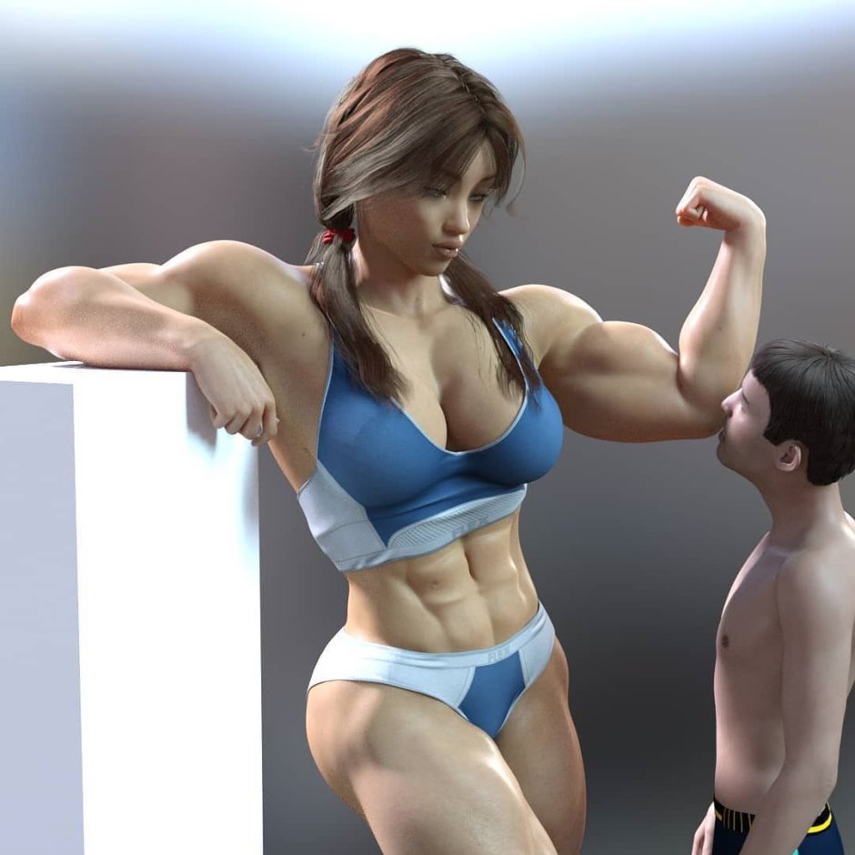 Two muscular girls