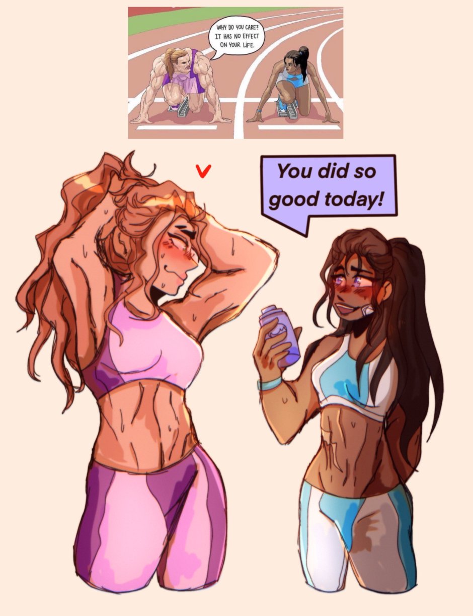 Muscle Girlfriend and Weak Boyfriend