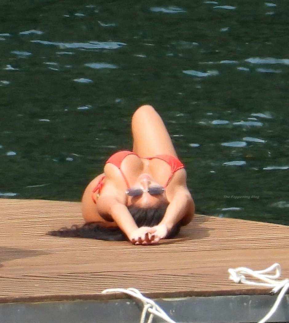 Nicole Sherzinger in a swimsuit 2021