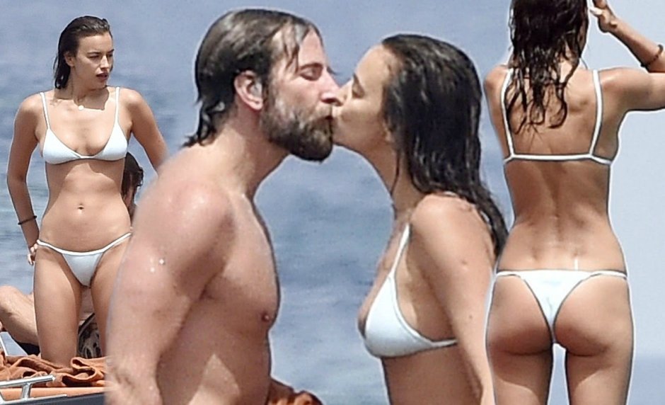 Irina Shayk with an old man