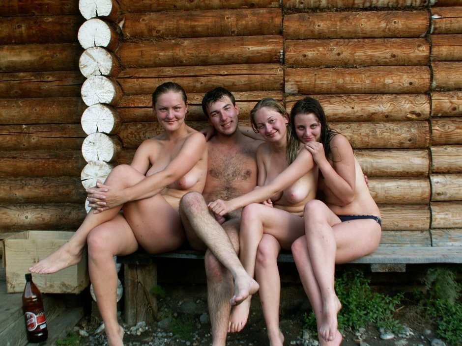 Naked women in a German bathhouse
