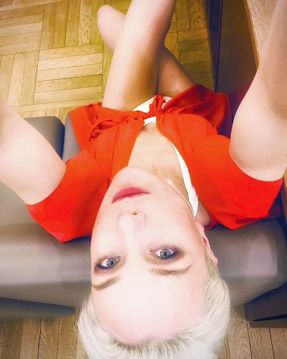 Daria Frost in a nightie