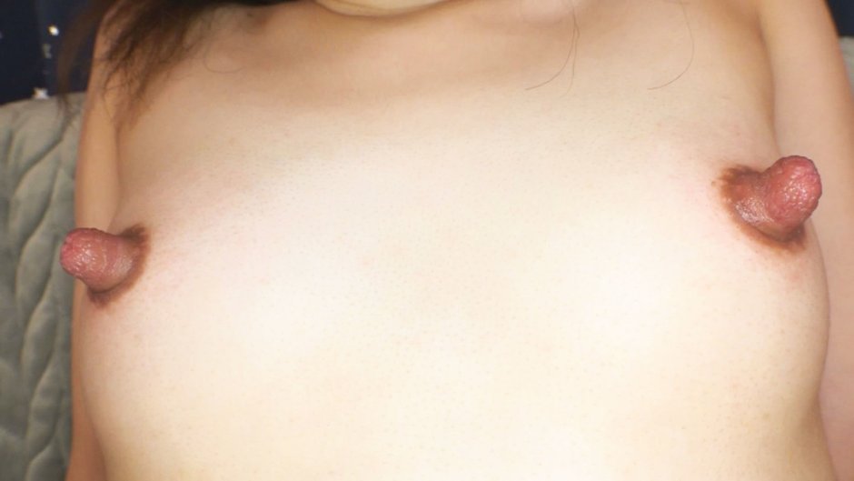 Asian with long nipples